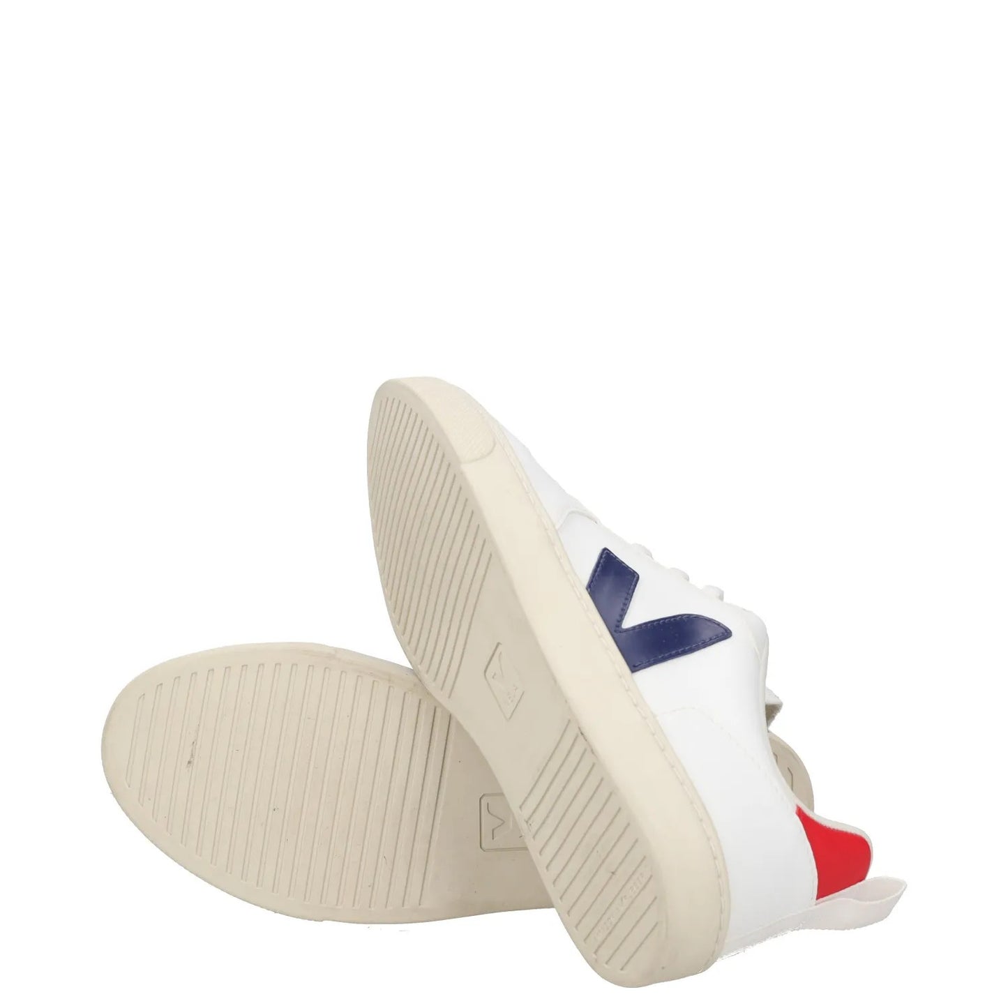VEJA Womens Trainers White Leather Low Top Lace Up Red Blue Upper UK 4 RRP 140 — View 9