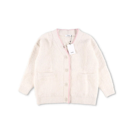 B + AB Womens Jumper Cardigan V-Neck Button Knit Pink Edge Size S RRP 350 — View 5