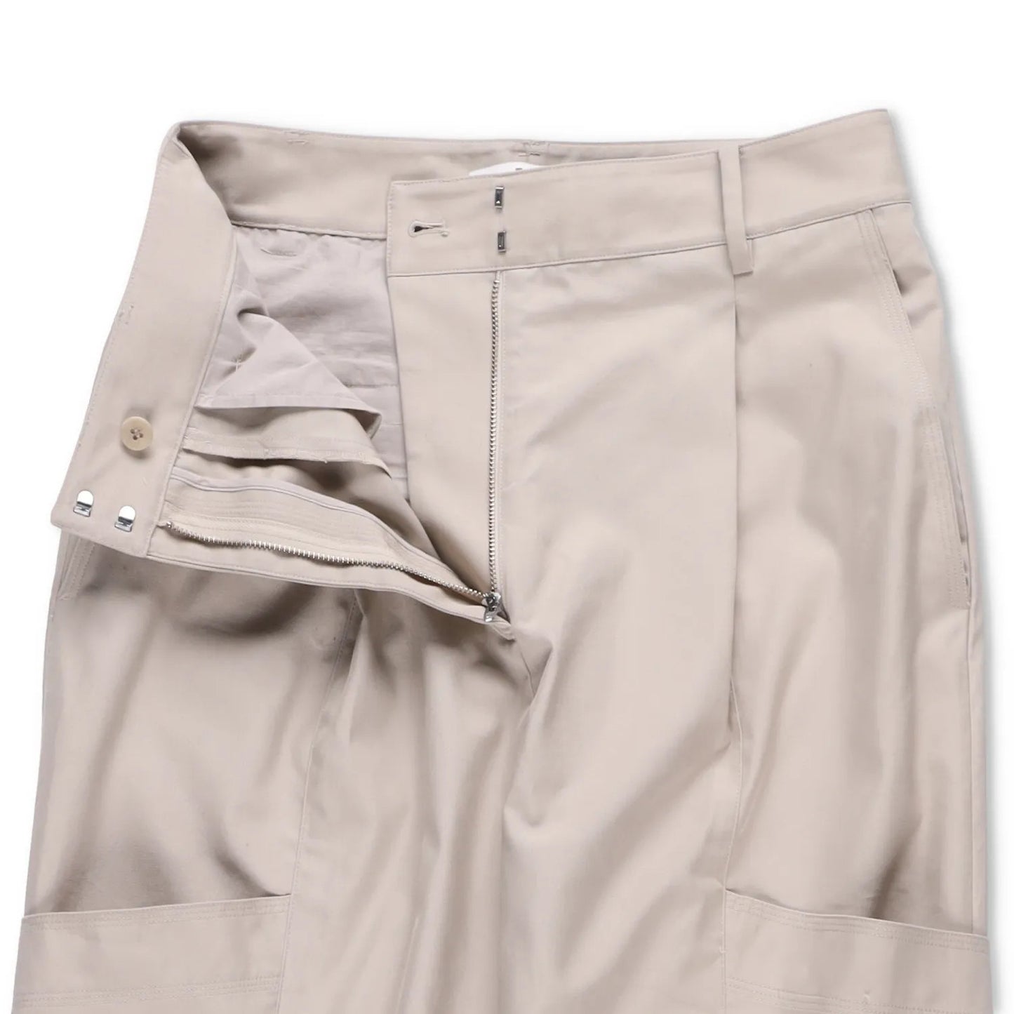 TIBI Mens Trousers Cotton Regular Fit Beige Large Pockets Size 6 RRP 250 — View 6