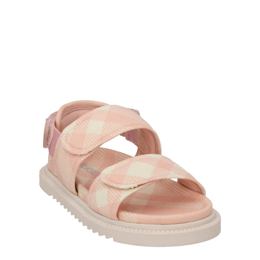 BURBERRY Girls Kids K1-Jamie Sandals Slingback Pink Nylon Salmon UK 1 RRP 280 — View 2