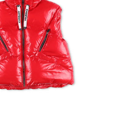 KHRIS JOY Kids Gillet Red Quilted Puffer Waistcoat Zip Closure Size 1 RRP 570 — View 4