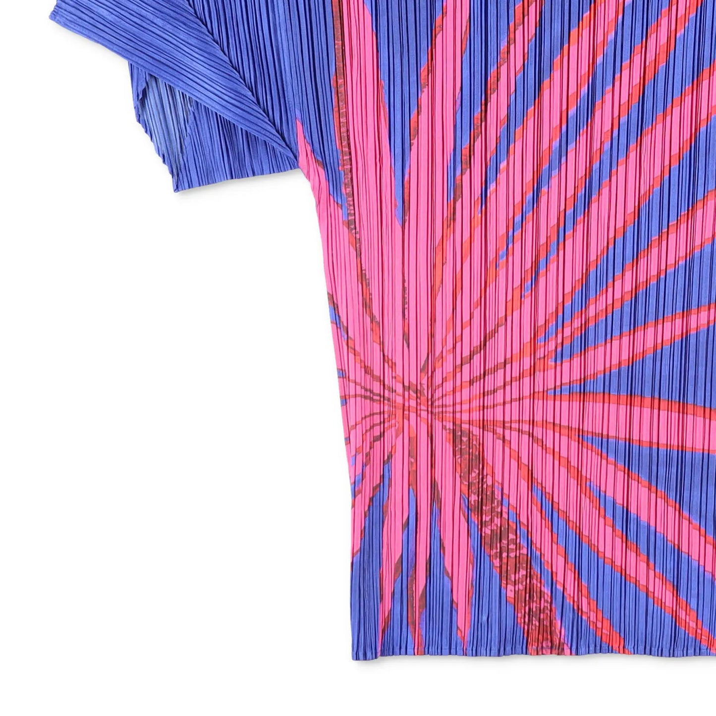 ISSEY MIYAKE Womens Kimono Blue T-Shirt Polyester Pleated Geometric 3 RRP 240 — View 3