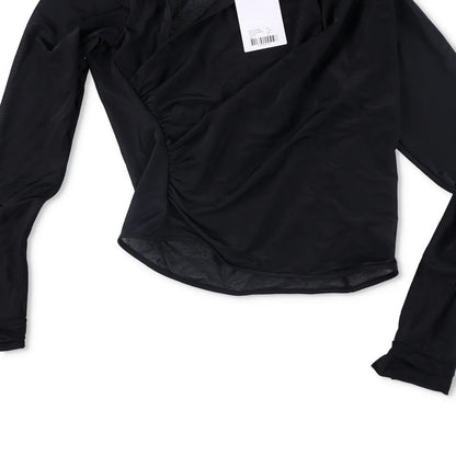 GAUGE81 Womens Alia Shirt Black V Neck Stretch Blouse Lightweight 44 RRP 320 — View 7