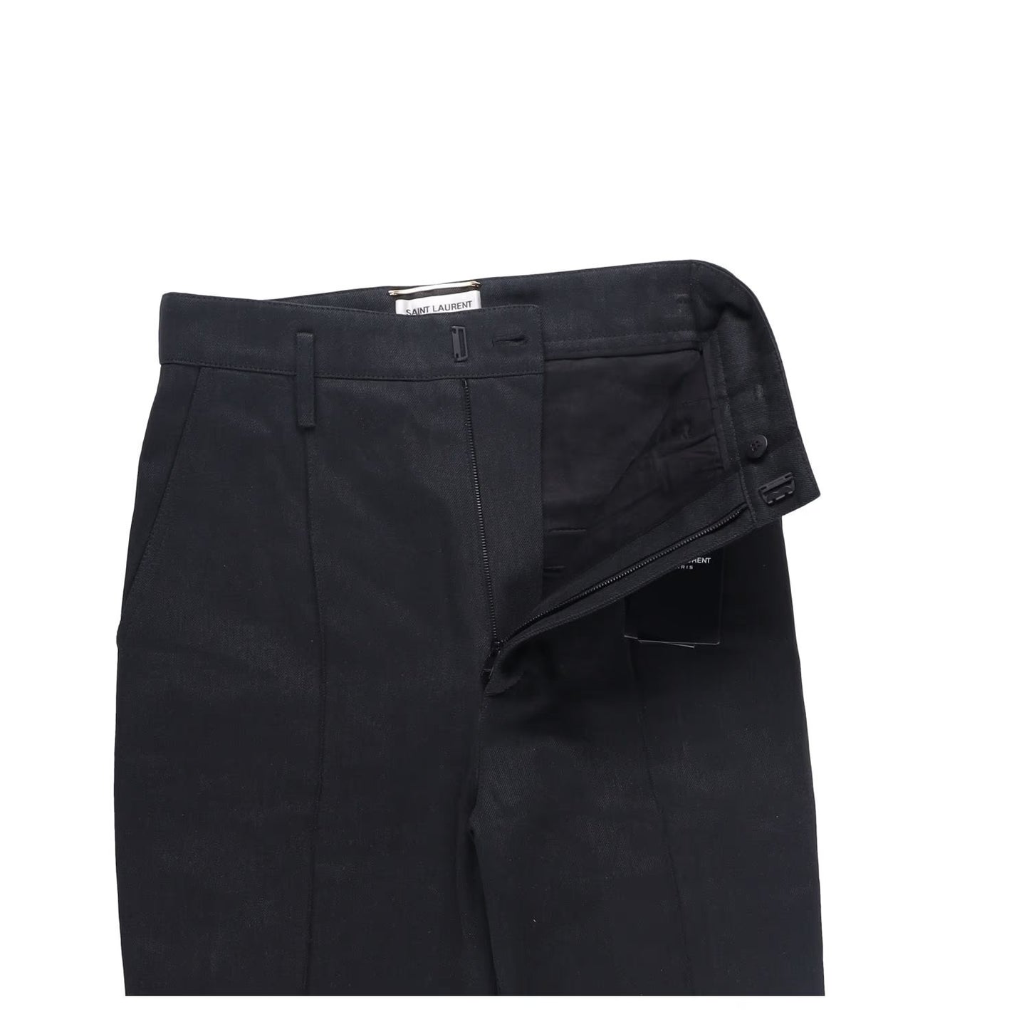 SAINT LAURENT Womens Jeans Straight Leg High Waist Denim Black 40 RRP 660 — View 9