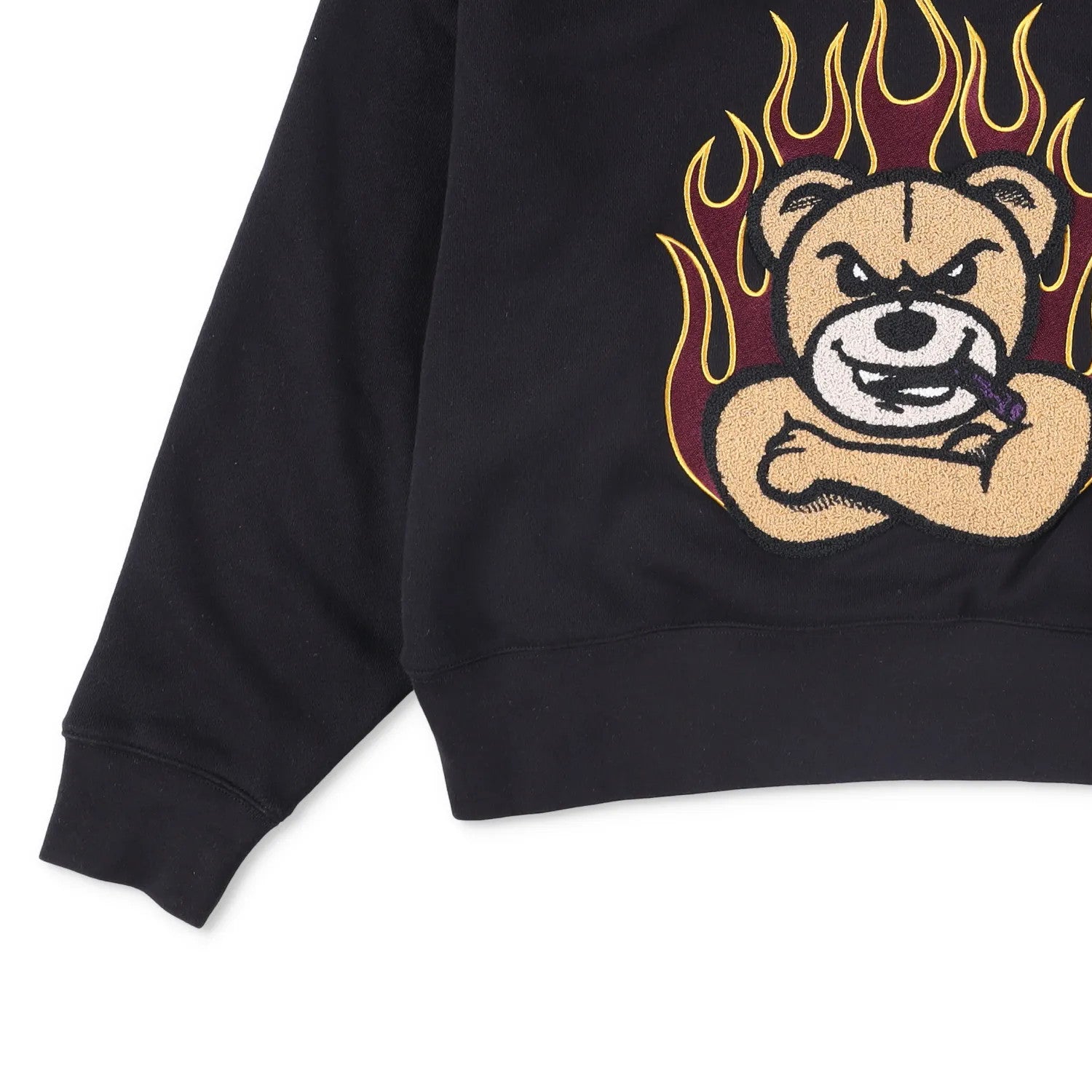 MONCLER GENIUS X Palm Angels Womens Bear Flames Sweatshirt Black XS RRP 565 — View 3