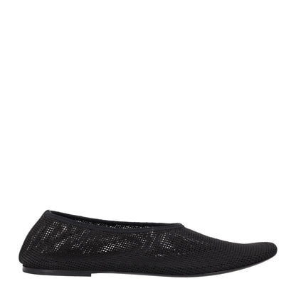KHAITE Womens Marcy Mesh Ballet Flats Black Almond Toe Slip On UK 7 RRP 620