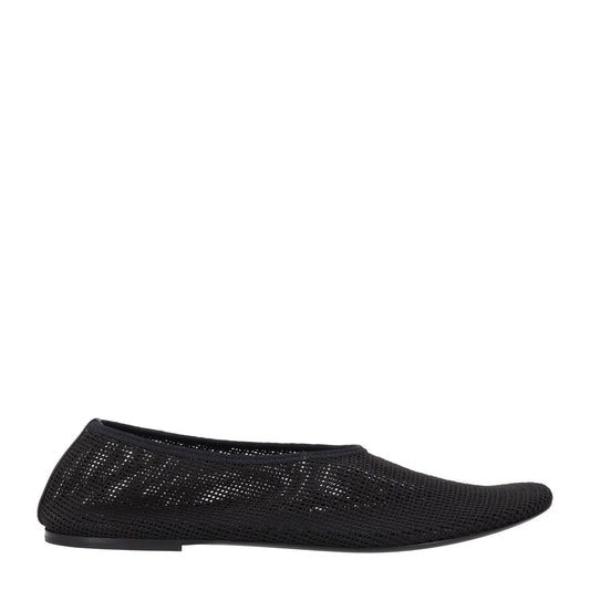 KHAITE Womens Marcy Mesh Ballet Flats Black Almond Toe Slip On UK 7 RRP 620