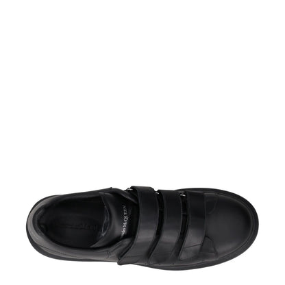 ALEXANDER MCQUEEN Mens Trainers Black Leather Low Top Strappy UK 9.5 RRP 485 — View 7
