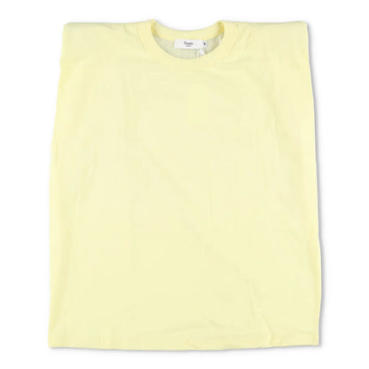 FRANKIE SHOP Womens Top Cotton Sleeveless Crew Neck Yellow Size M RRP 125