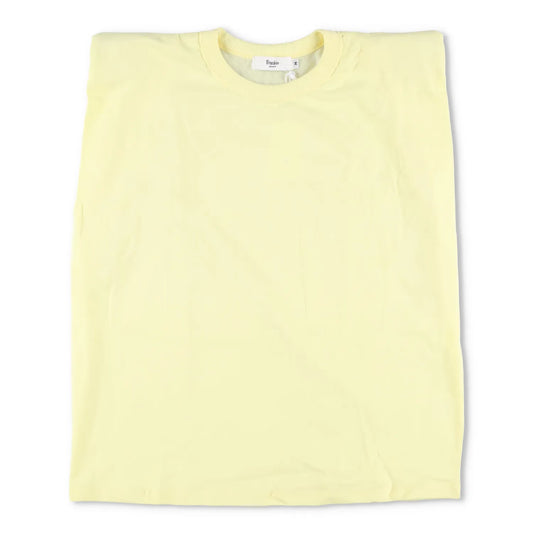 FRANKIE SHOP Womens Top Cotton Sleeveless Crew Neck Yellow Size M RRP 125
