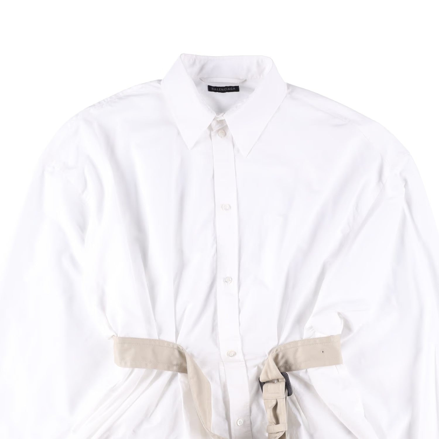 BALENCIAGA OWN BUY Womens Layered Shirt Button-Up White Size 3 RRP 1219.9 — View 4