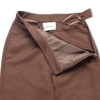 NANUSHKA Womens Bya Slim Leg Trousers Brown Wool Blend High Waist XS RRP 625 — View 5
