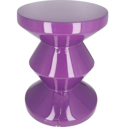POLS POTTEN Zig Zag Stool Purple Glossy Stackable Modern One Size RRP 367 — View 6