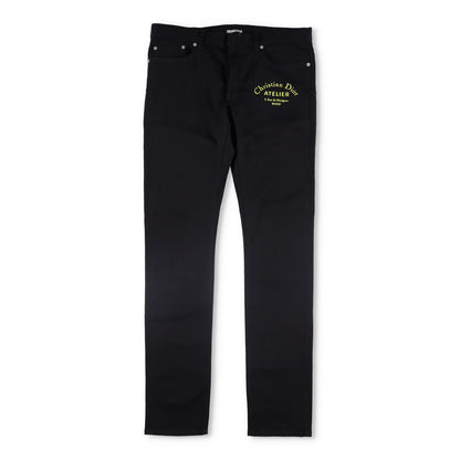 DIOR HOMME Mens Slim Fit Jeans Black Dior Logo Mid Rise Size 29 RRP 660