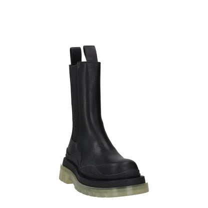 BOTTEGA VENETA Womens Chelsea Boots High Black Leather Clear Sole UK3 RRP 1010 — View 2