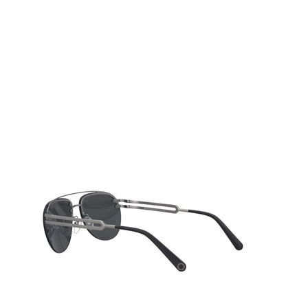 BVLGARI Grey Semi-Rimless Pilot Metal Sunglasses Mens Designer Iconic RRP320 — View 6