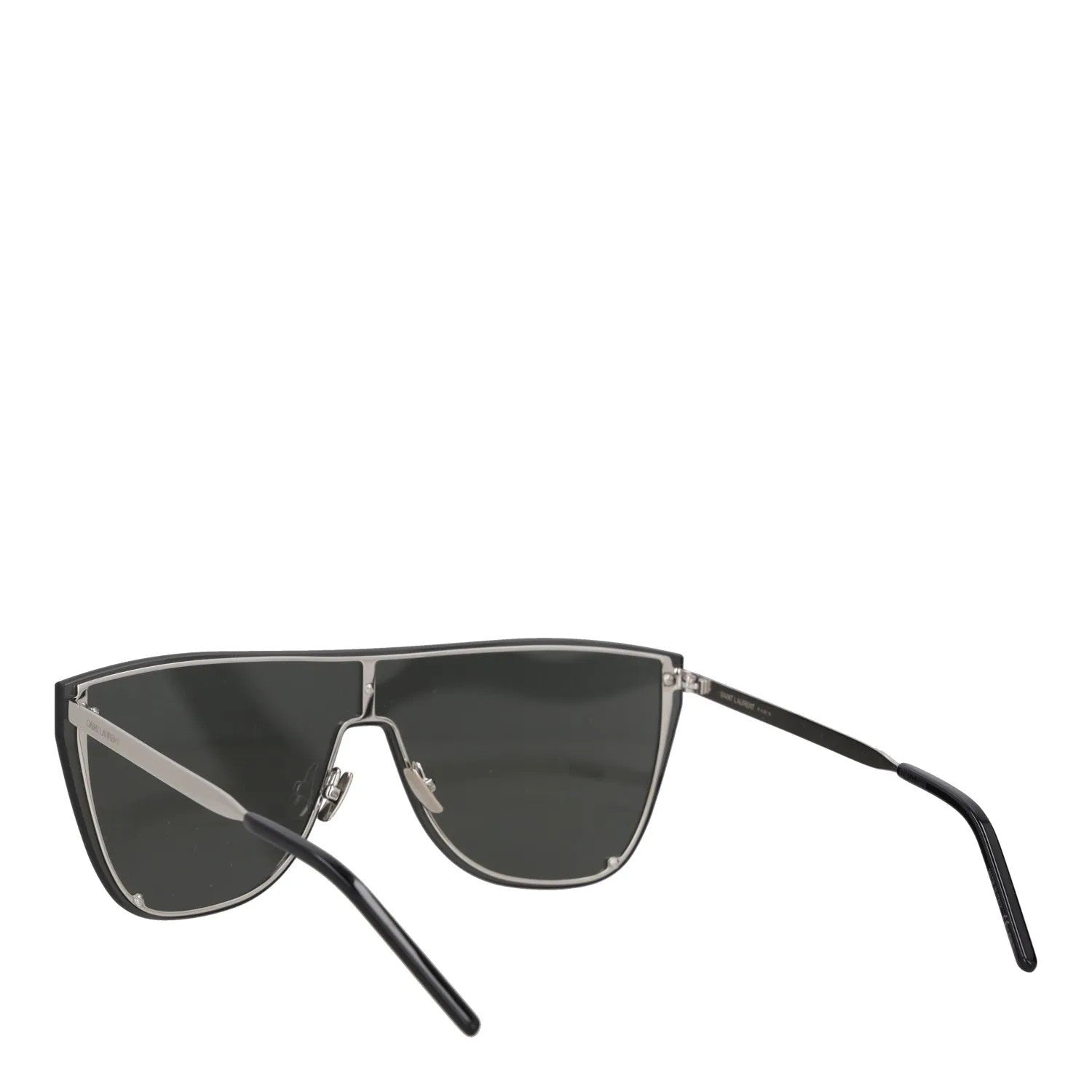 SAINT LAURENT Unisex Oversized Sunglasses Silver Metal Black Lens OS RRP 320 — View 4