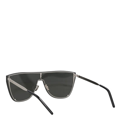 SAINT LAURENT Unisex Oversized Sunglasses Silver Metal Black Lens OS RRP 320 — View 4