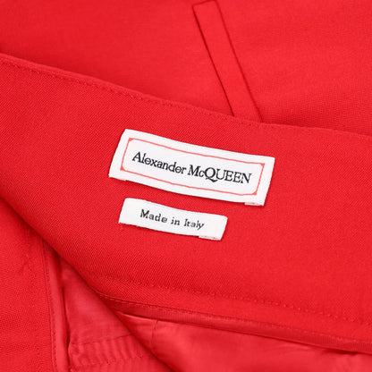ALEXANDER MCQUEEN Womens Bow Knot Shorts Mini Red Flat Front Size 38 RRP 1205 — View 5