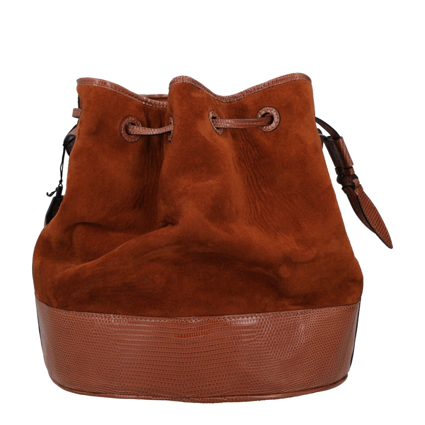 HUNTING SEASON Womens Shoulder Bag Brown Leather Drawstring OS RRP 855