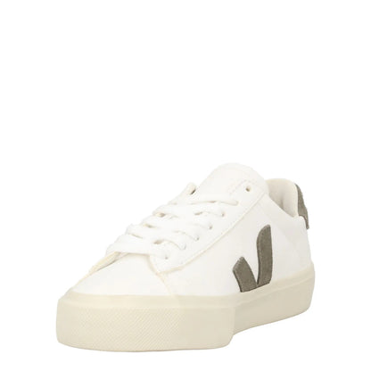 VEJA Womens Campo Trainers White Khaki Leather Low Tops Lace Up UK 2 RRP 150 — View 3