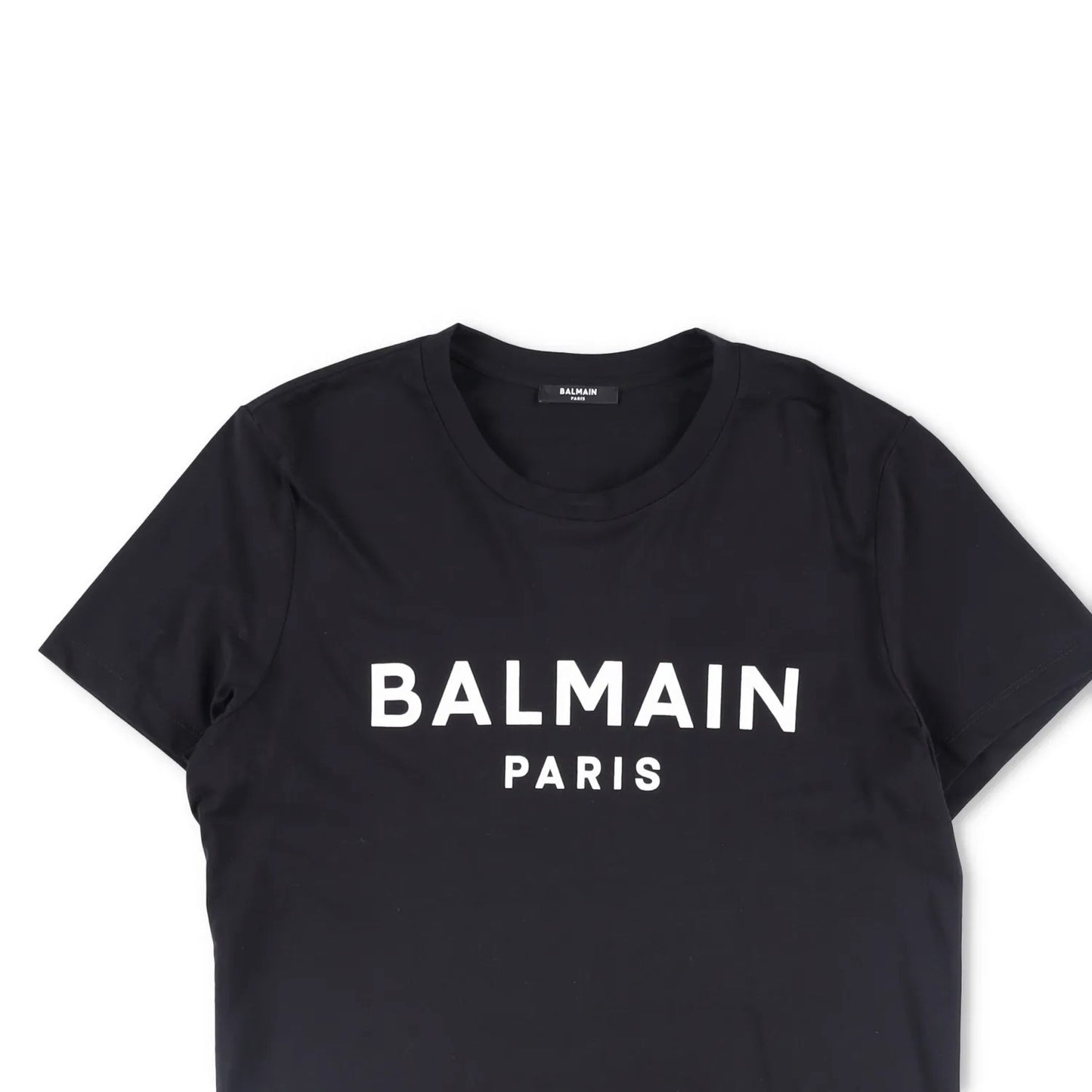 BALMAIN Mens T-Shirt Cotton Crew Neck Short Sleeve Logo Black Size L RRP 325 — View 2