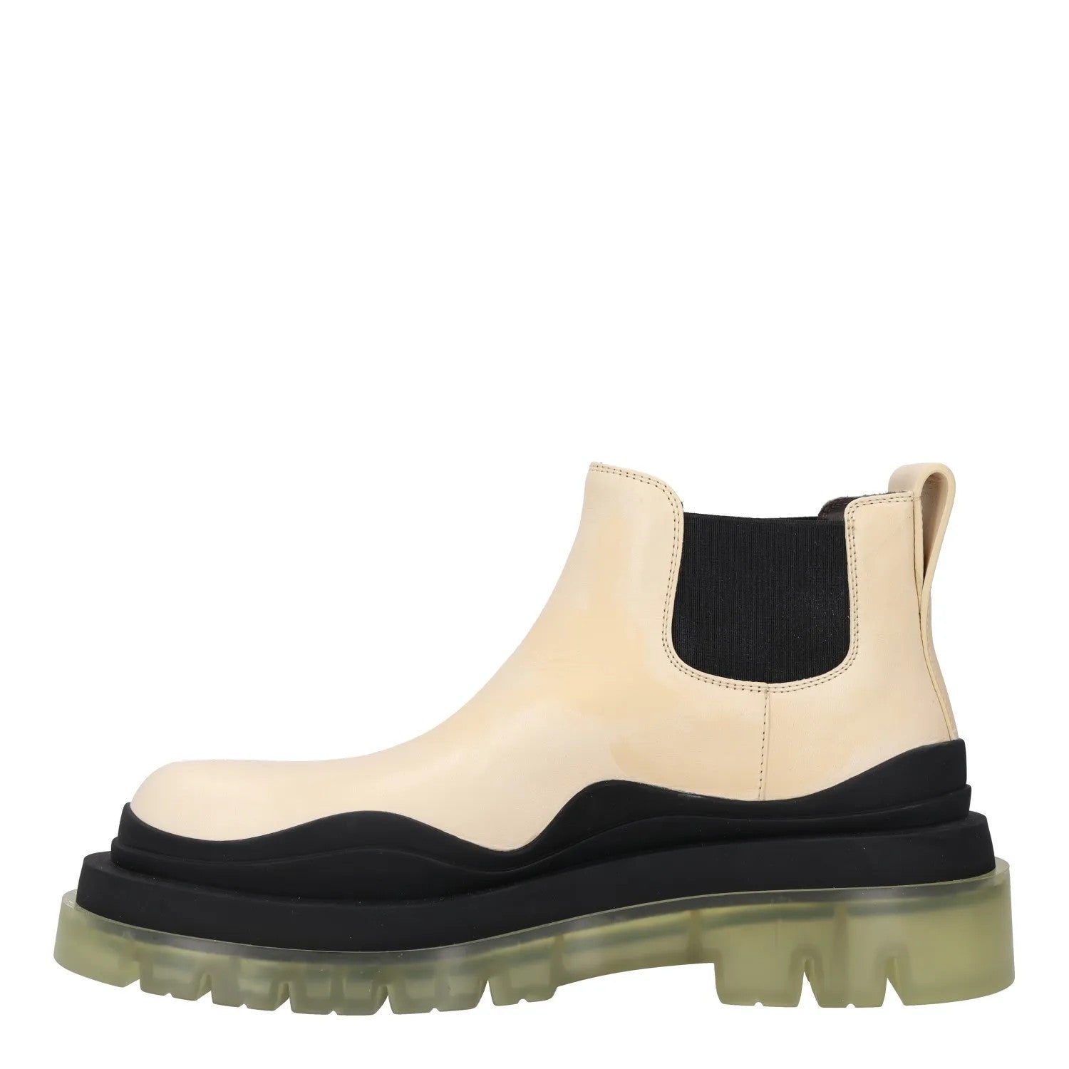 BOTTEGA VENETA Womens Chelsea Boot Beige Black Leather Mid Heel UK 5 RRP 1080 — View 4