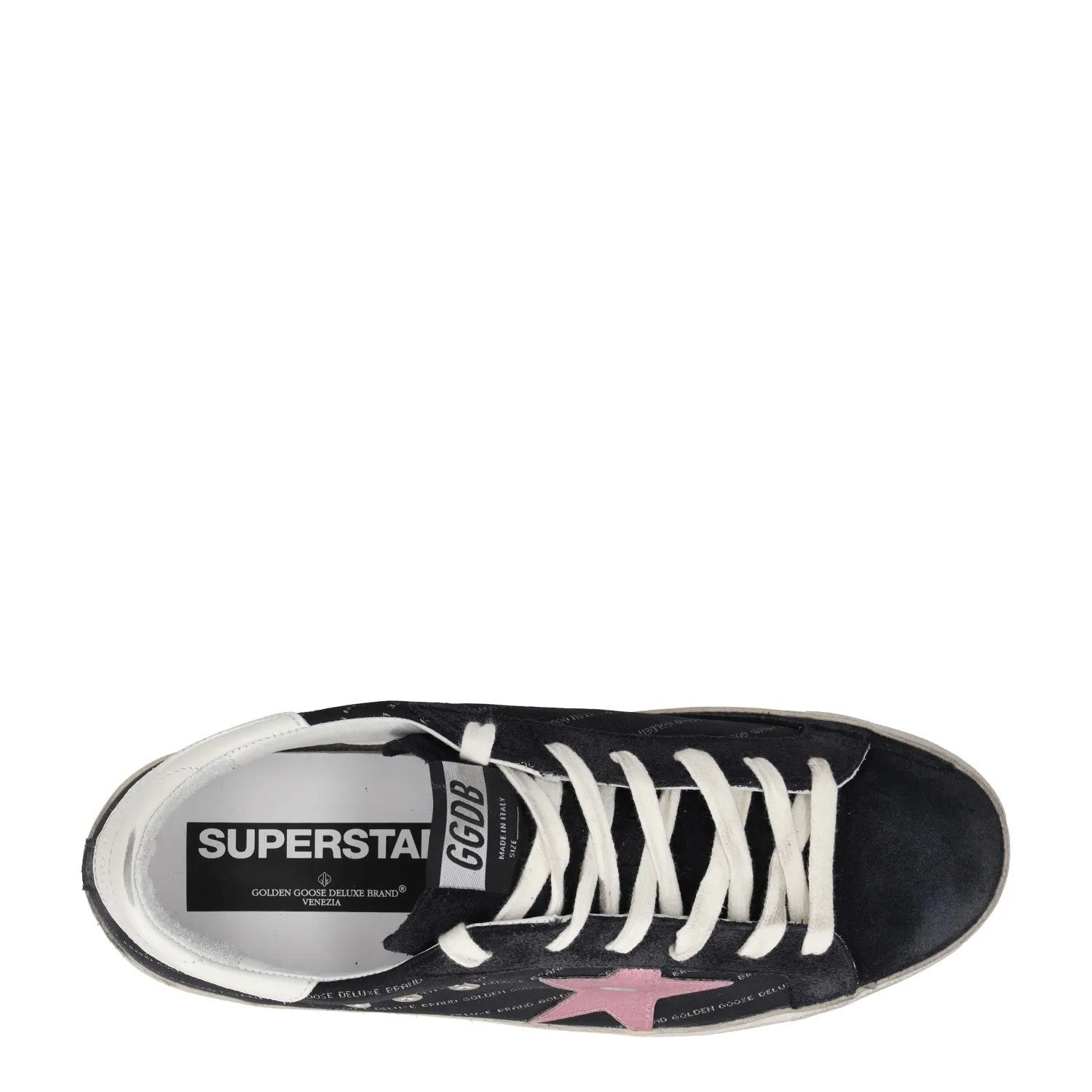 GOLDEN GOOSE Womens Trainers Black White Punk Leather Low Top Lace Up UK7 RRP485 — View 7