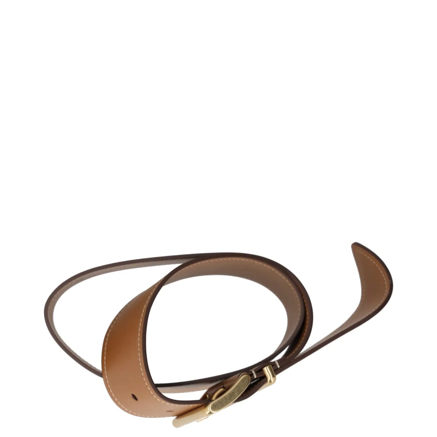 MIU MIU Womens Waist Belt 6Cm Wide Calf Leather Brown Gold Hardware 75 RRP 535 — View 8