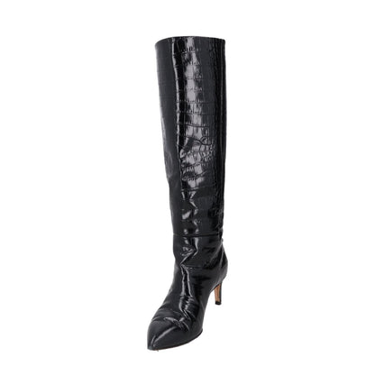 PARIS TEXAS Womens Stiletto 60 Leather Knee High Boots Croco Leather EU36 RRP625 — View 3