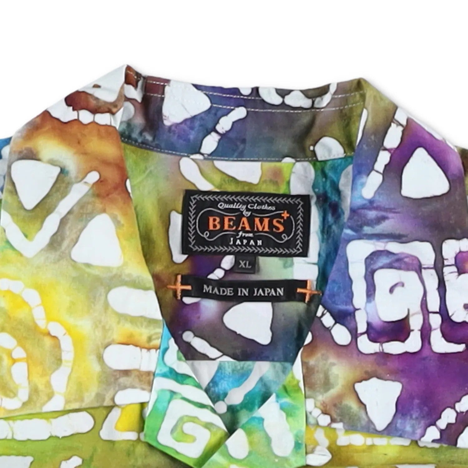 BEAMS Mens Shirt Cotton Button-Up Multicoloured Short Sleeve Size XL RRP 175 — View 7