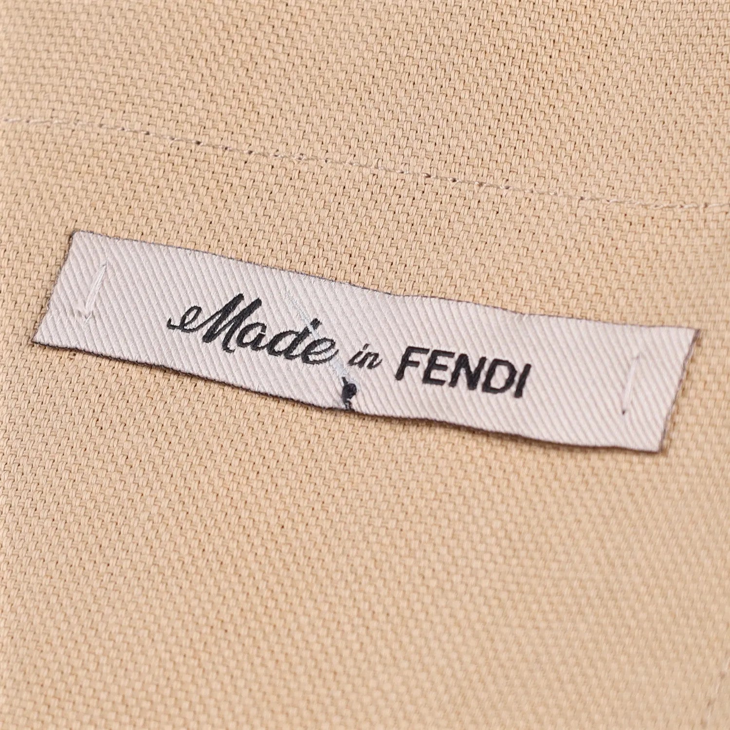 FENDI Mens Bermuda Shorts Paper Canvas Beige Flat Front Zip Size 46 RRP 945 — View 12