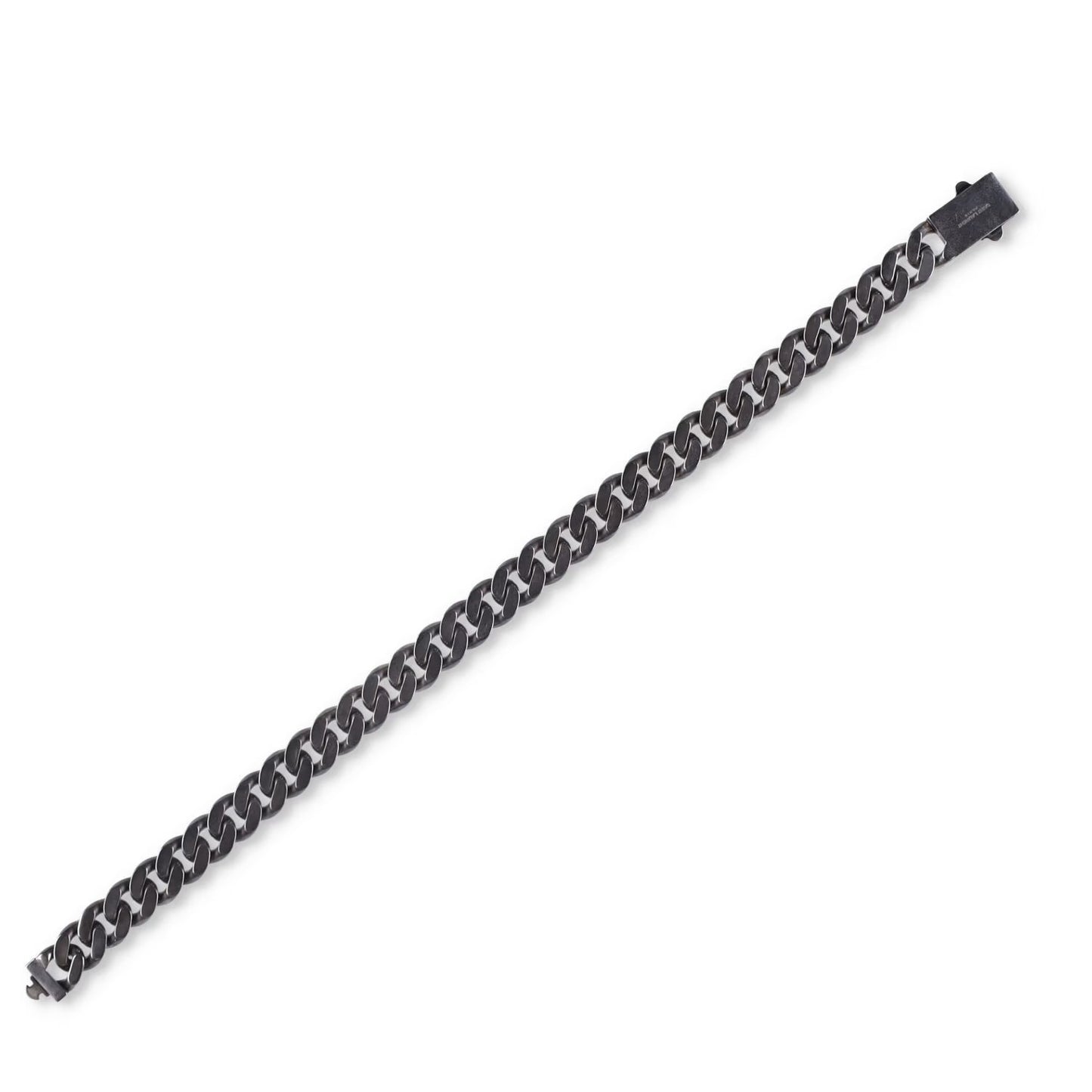 SAINT LAURENT Silver Chunky Chain Necklace Curb Push Lock Size M RRP 545 — View 5