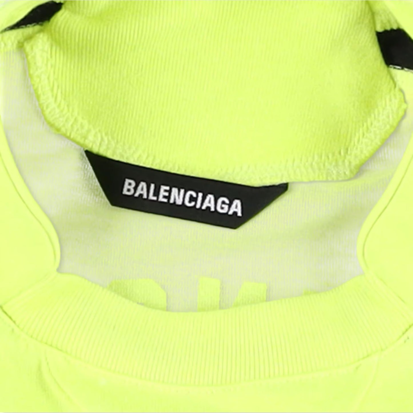 BALENCIAGA Mens Football Shirt Yellow Cotton T-Shirt Logo Crew Neck XS RRP950 — View 6