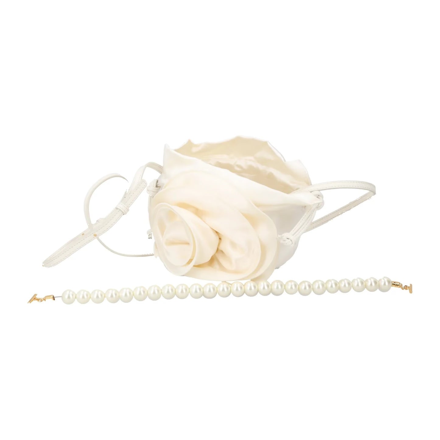 MAGDA BUTRYM Womens Pearl Bag Satin Leather Crossbody White One Size RRP 1890 — View 9
