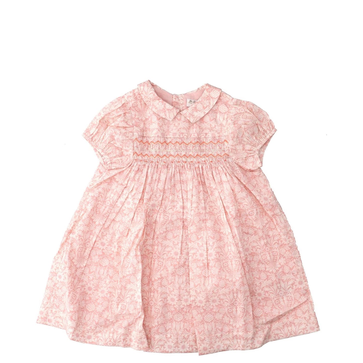 BONPOINT Baby Girl Robe Smockee Joyeuse Dress Pink Midi Floral 36 Months RRP 173