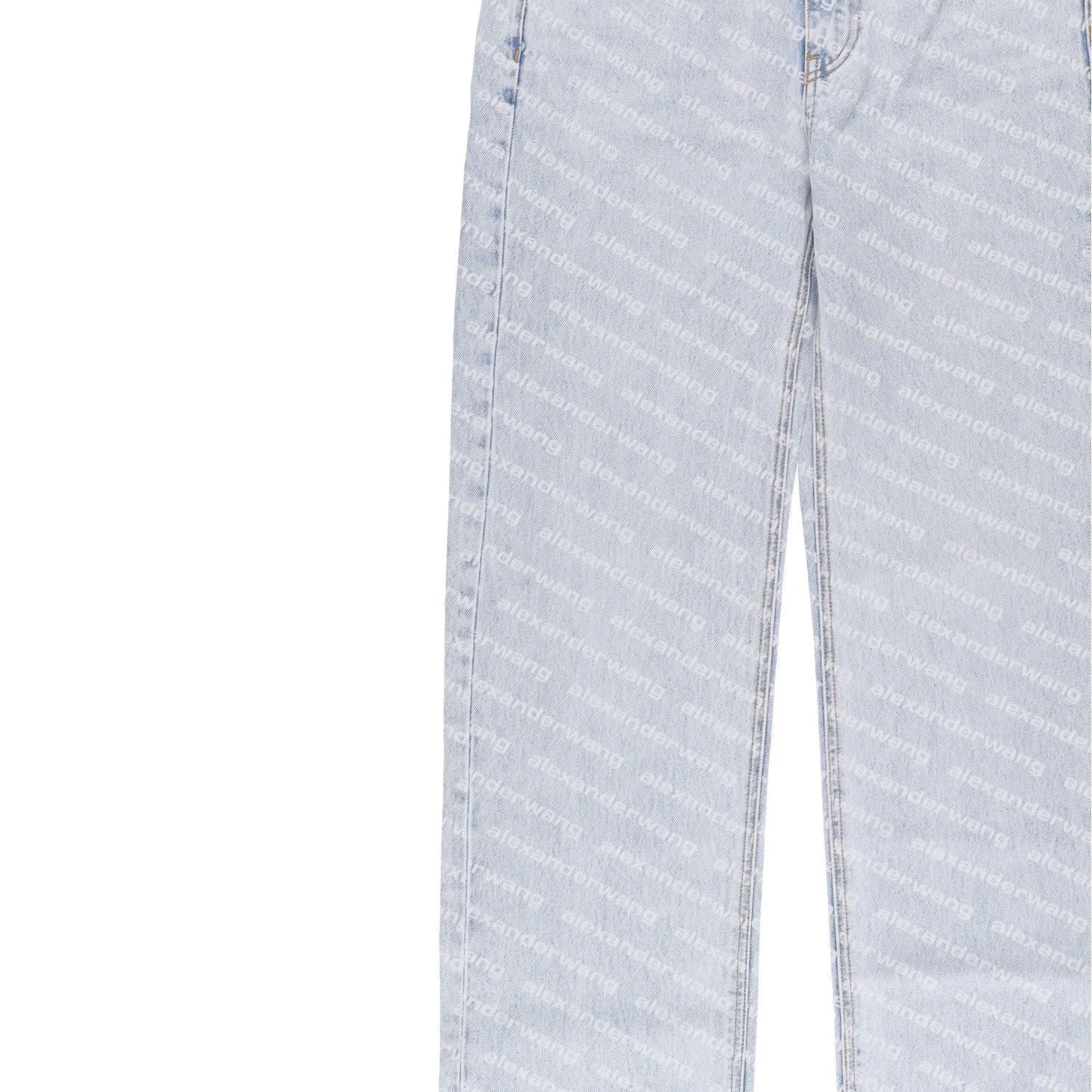 ALEXANDER WANG Womens Ez Mid Rise Relaxed Stripe Pebble Bleach Jeans 26 RRP 515 — View 2