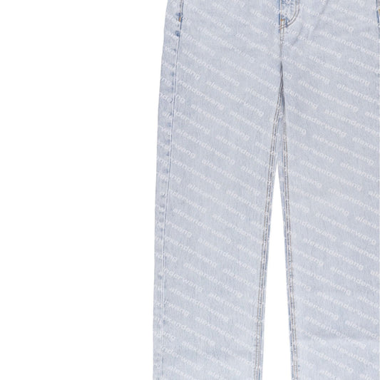 ALEXANDER WANG Womens Ez Mid Rise Relaxed Stripe Pebble Bleach Jeans 26 RRP 515 — View 2