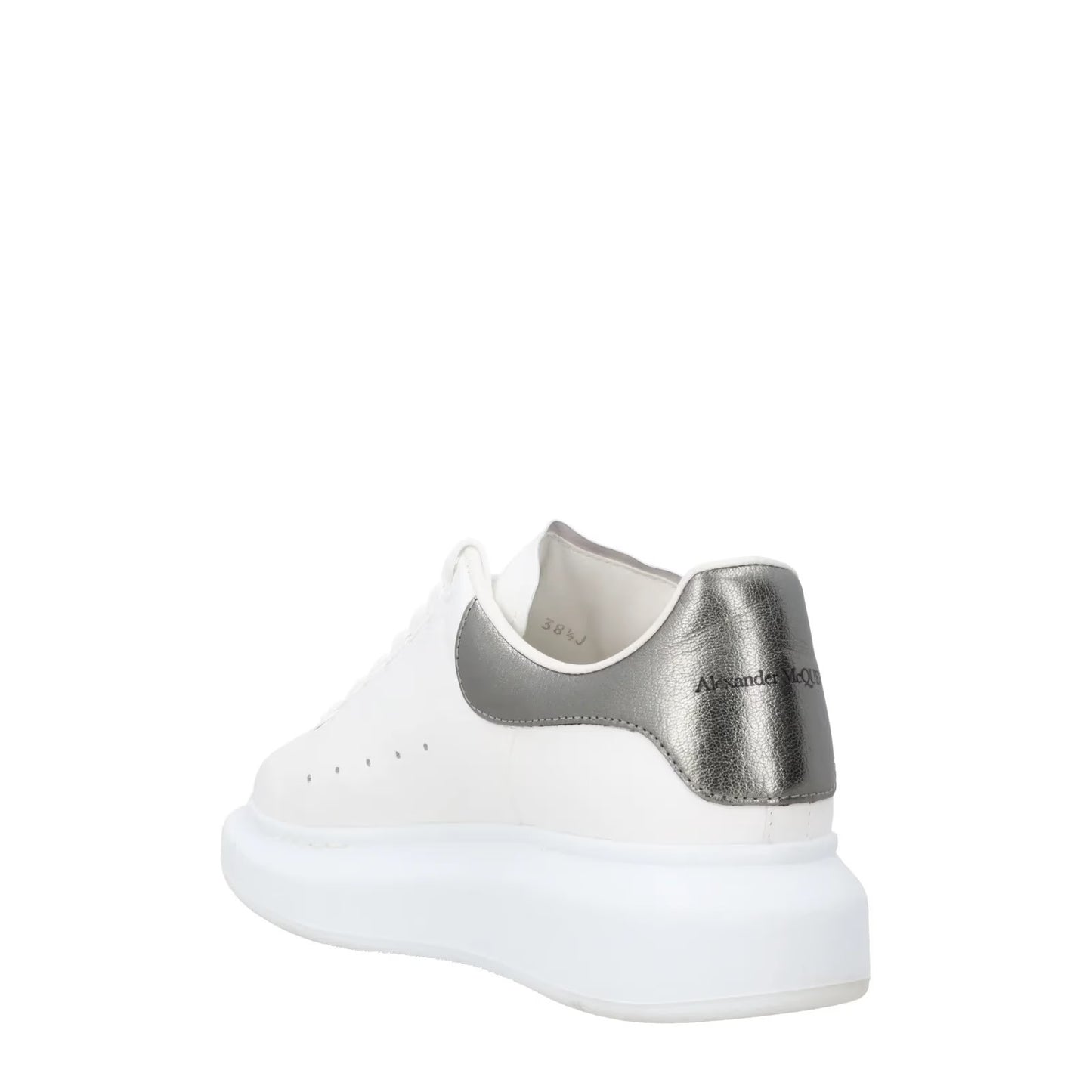 ALEXANDER MCQUEEN Womens Sneakers White Leather Low Top Lace Up EU 35.5 RRP 450 — View 5