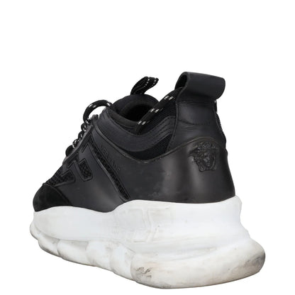 VERSACE Mens Trainers Black Synthetic Low Top Lace Up White Sole UK 6 RRP 400 — View 5