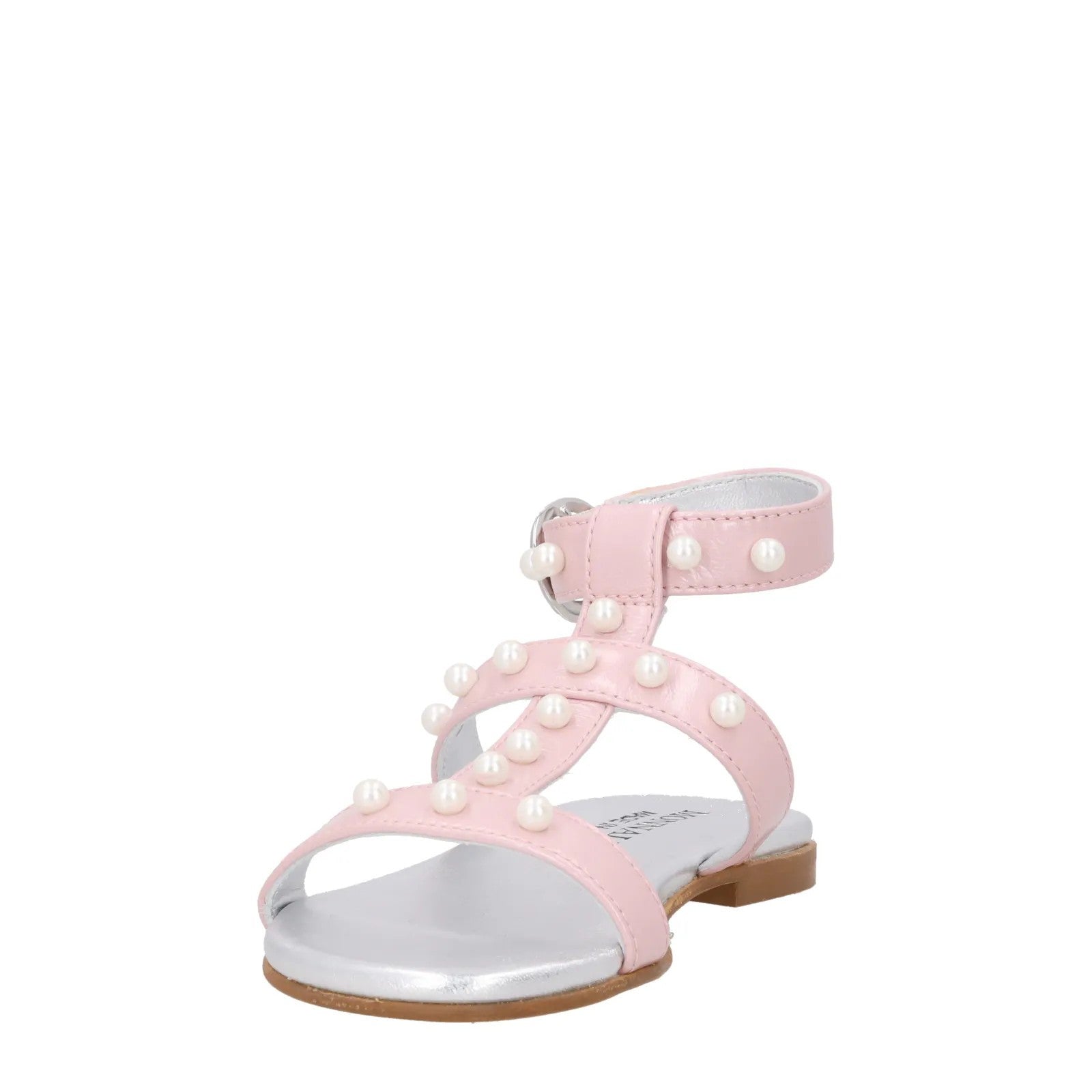 MONNA LISA Girls Sandalo Con Perle Laminat Pink Sandals Buckle UK C11 RRP 205 — View 3