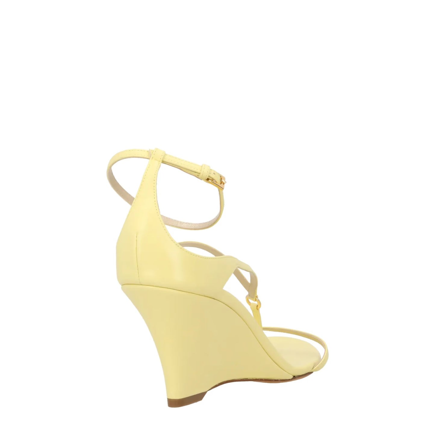 KHAITE Womens Marion Wegde Heel Sandal Leather Strappy Yellow UK 5 RRP 1020 — View 6