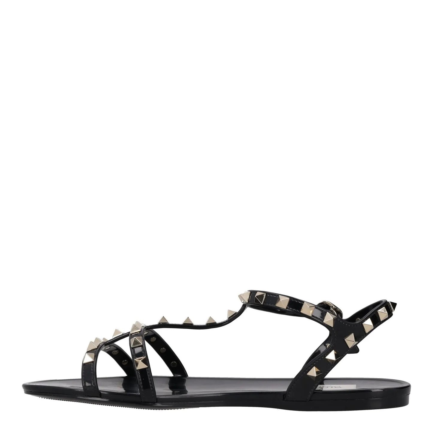 VALENTINO Womens Sandals Studded Strappy Black Synthetic Flat UK 8 RRP 780 — View 4