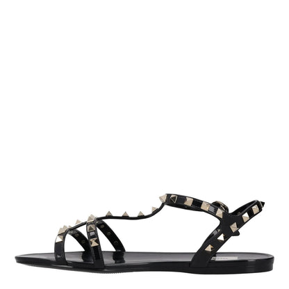 VALENTINO Womens Sandals Studded Strappy Black Synthetic Flat UK 8 RRP 780 — View 4