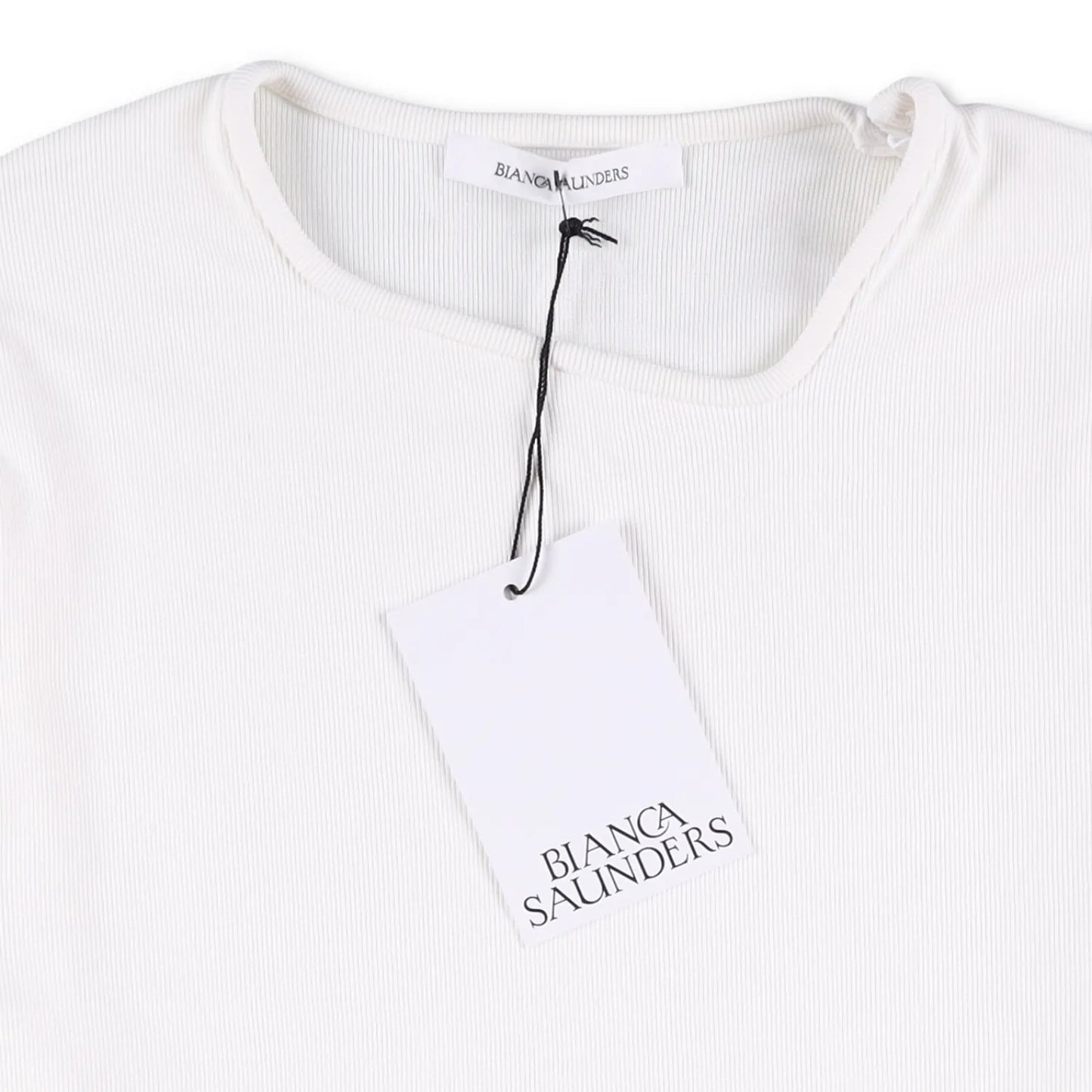 BIANCA SAUNDERS Mens Jumper Knit Y Neck Long Sleeve White Size M RRP 320 — View 5