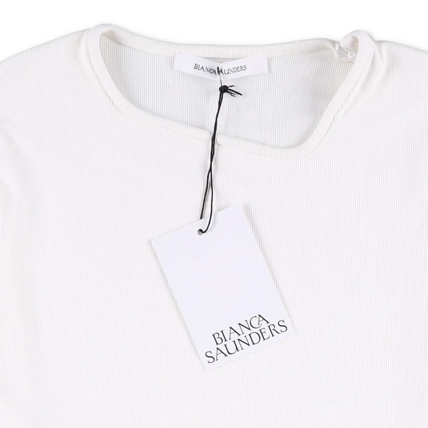 BIANCA SAUNDERS Mens Jumper Knit Y Neck Long Sleeve White Size M RRP 320 — View 5