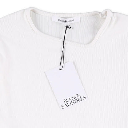 BIANCA SAUNDERS Mens Jumper Knit Y Neck Long Sleeve White Size M RRP 320 — View 5