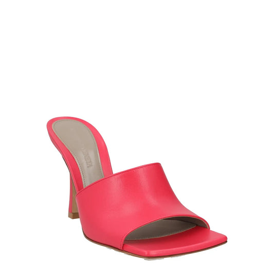 BOTTEGA VENETA Womens Mules Open Toe Stiletto Heel Red Leather UK 3 RRP 680 — View 2