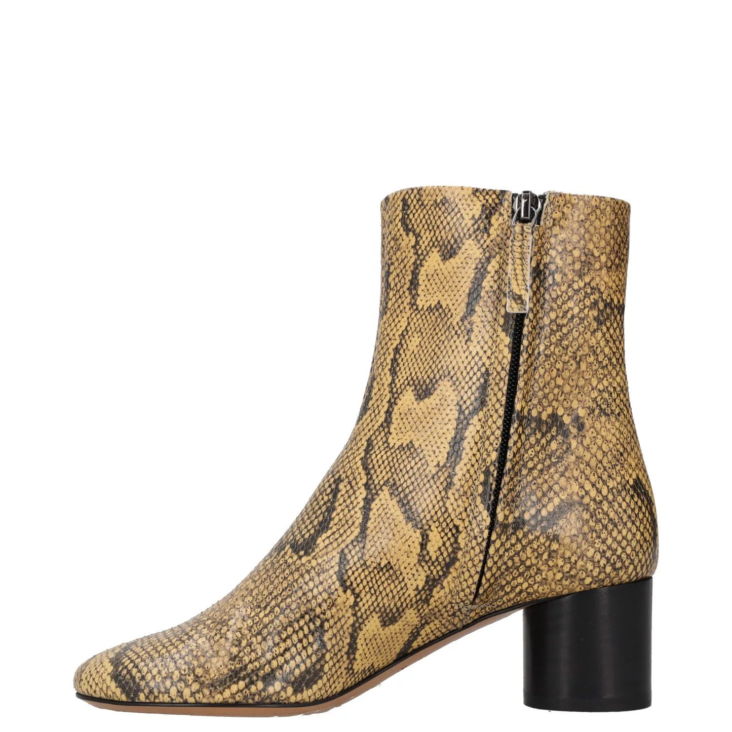 ISABEL MARANT Women Laeden Mid Heel Ankle Boots Printed Leather Beige 35 RRP 790 — View 4