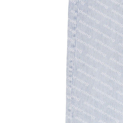 ALEXANDER WANG Womens Ez Mid Rise Relaxed Stripe Pebble Bleach Jeans 26 RRP 515 — View 6